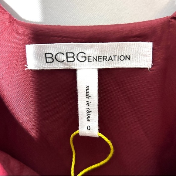 BCBGeneration Women's Purpleberry Ponte Flutter Sleeve Mini Dress Size 0 - Picture 10 of 11